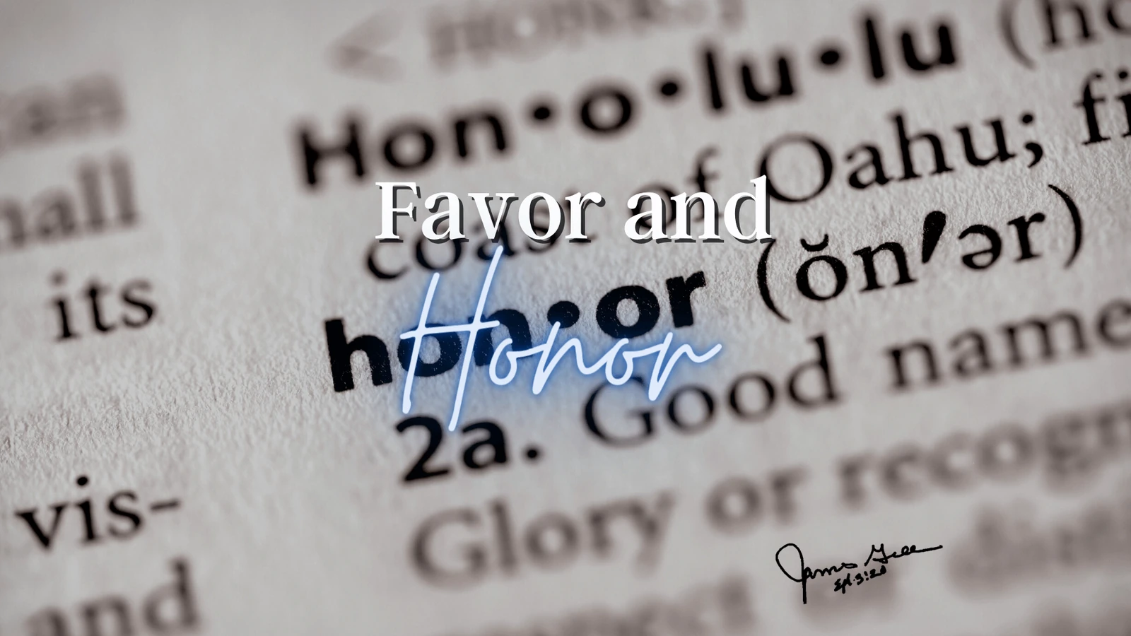 Favor and Honor Pastor James Greer Church in Pineville, LA